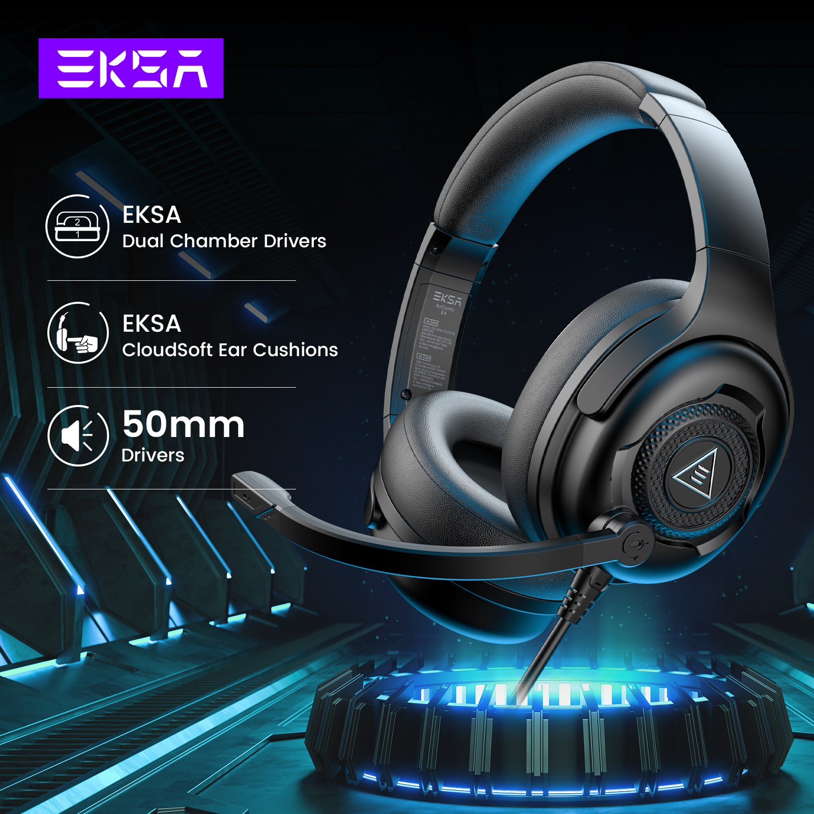 Home Cinema Headphones - EKSA E4 Wired Headset Gamer 3.5mm