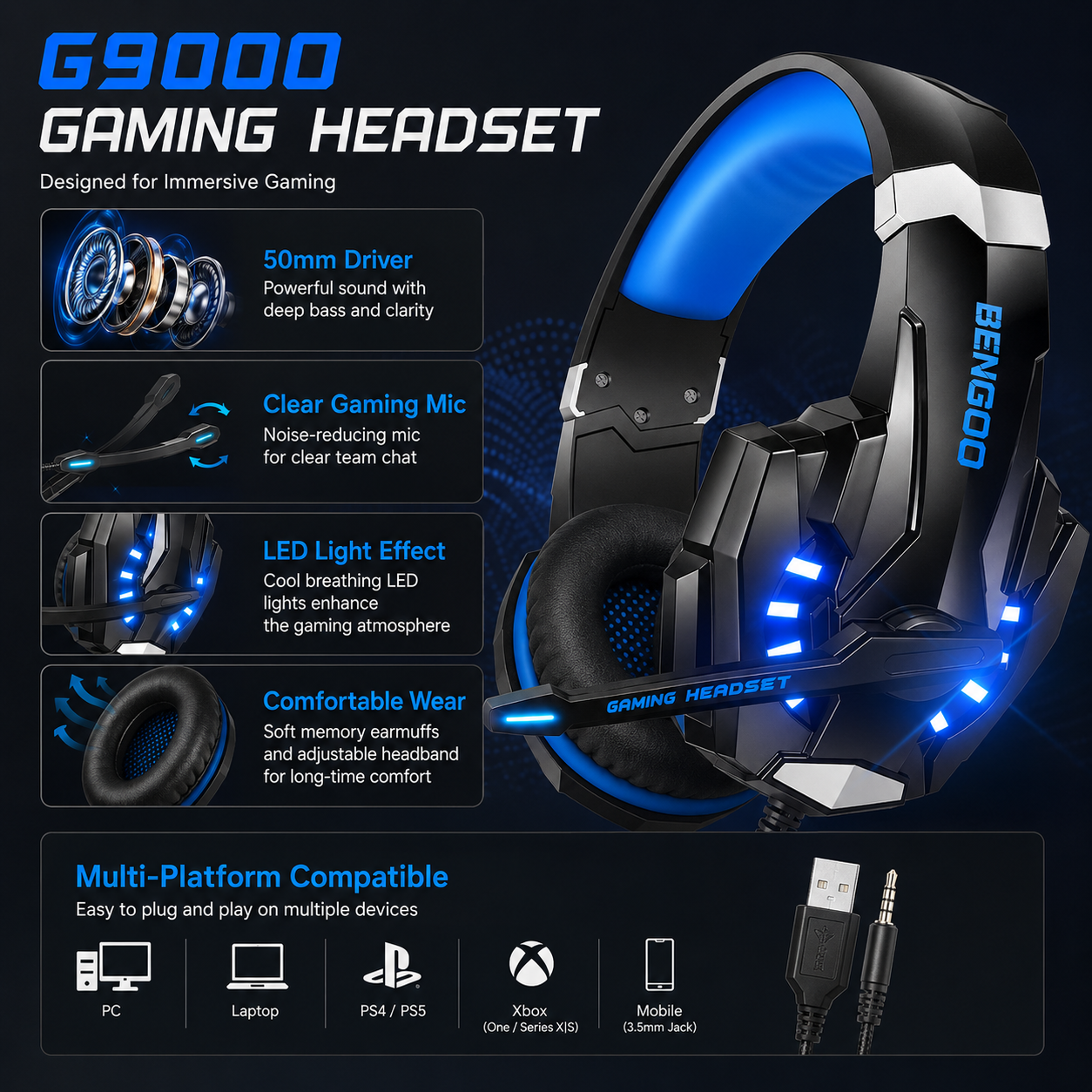 Gaming Headset Wired Headphone – Home Cinema Headphones Bewertung und Preis