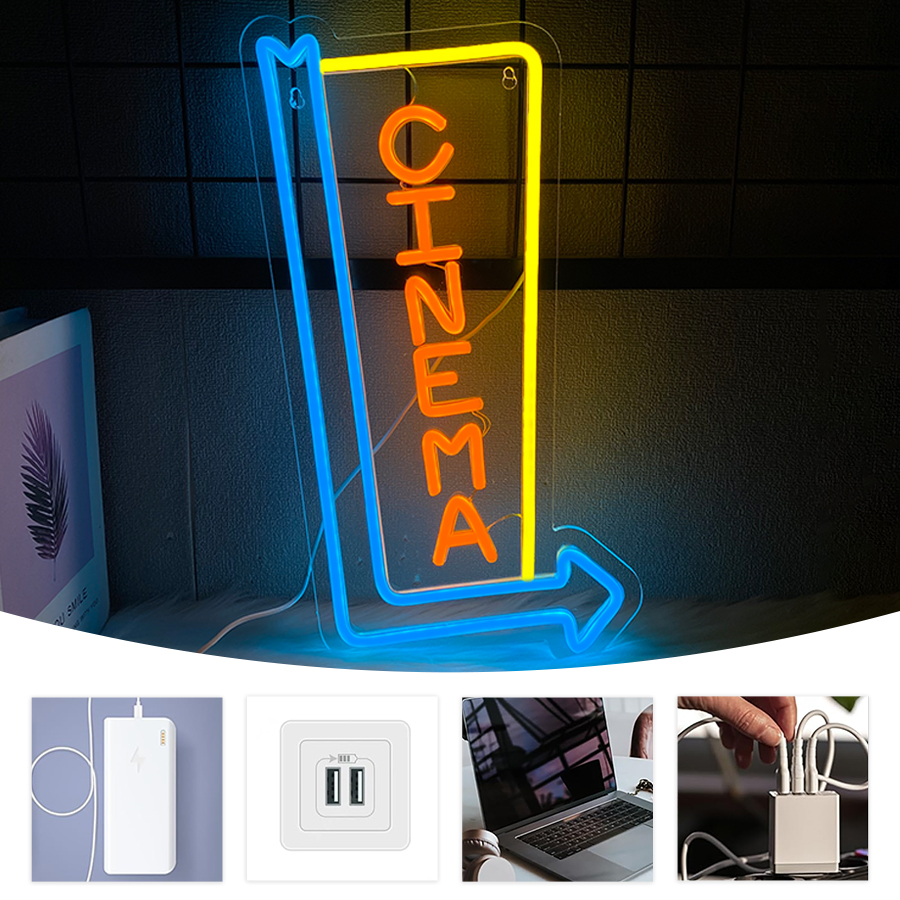 Cinema Arrow LED Neon Sign USB – Home Cinema Guide Bewertung und Preis